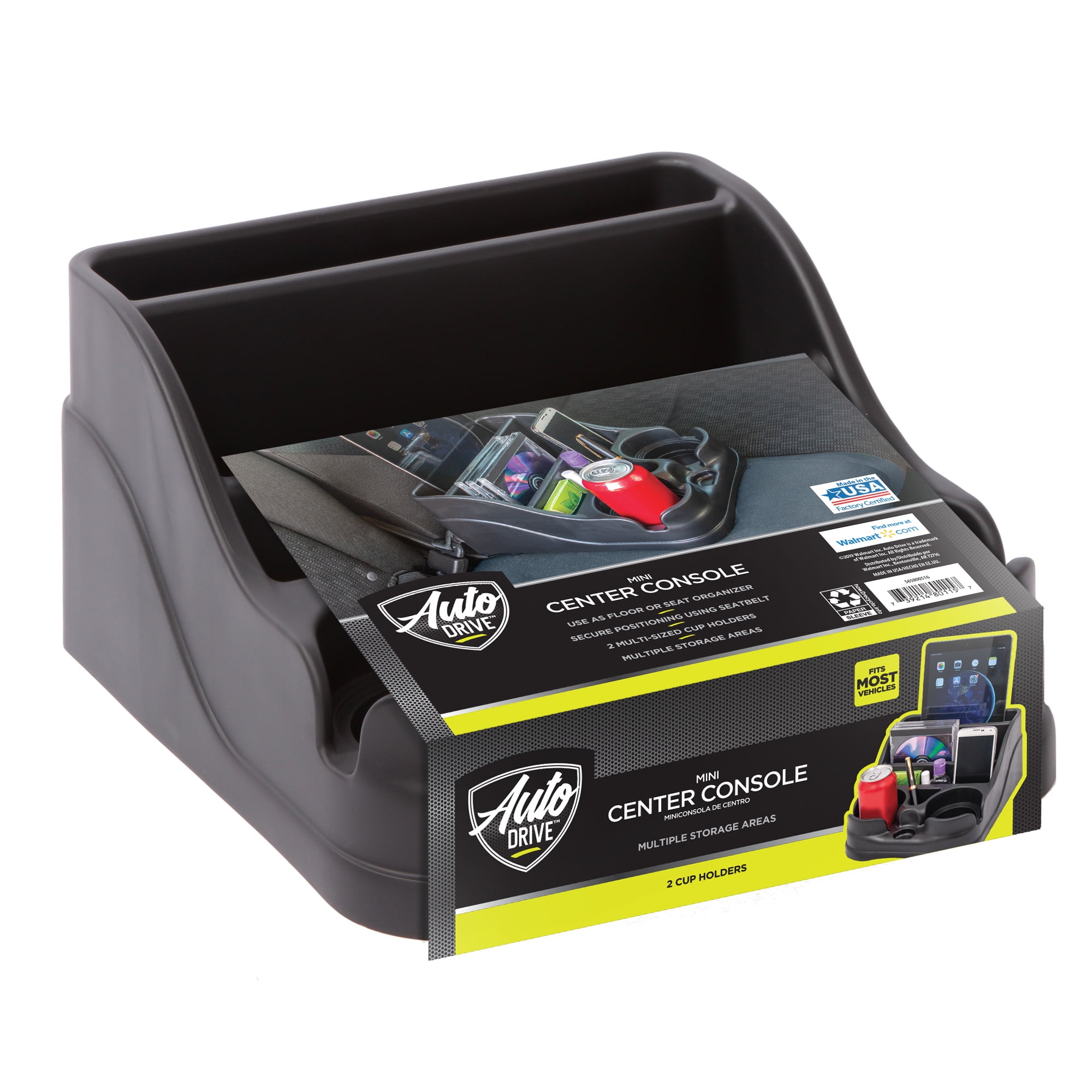 Auto Drive Mini Center Console Fits Cars, Trucks, Minivans, & SUVs