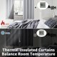 thumbnail image 4 of Insulated Blackout Curtains for Bedroom with Black Liner, Double Layer Full Room Darkening Noise Reducing Grommet Curtain (42 x 63 Inch, 2 Panels), 4 of 4