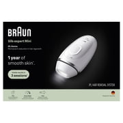 Braun IPL Silk-Expert Mini Laser Hair Removal at Home, Permanent Hair Reduction for Women and Men with Pouch, Venus Razor, PL1103