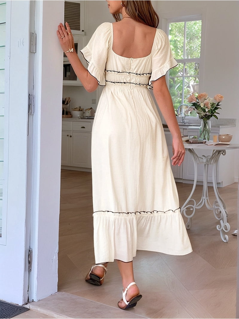 white crepe midi dress White Crepe Midi Dress