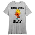thumbnail image 5 of Mr. Men And Little Miss Meme Little Slay Crew Neck Short Sleeve Athletic Heather Women's Night Shirt-Medium, 5 of 7
