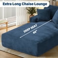 thumbnail image 4 of Aukfa 78.7" Extra Long Chaise Lounge Sofa, Oversized Upholstered Couch with 3 Pillows for Indoor Living Room/Bedroom,Blue, 4 of 8