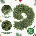 thumbnail image 2 of Premium Artificial Cedar Garland 6.6  Feet Greenery for Holiday Decor, Indoor and Outdoor Use, Realistic Design, 2 of 5