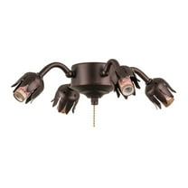 11.5"W Mahogany Bronze 4 LT Fan Light Fixture