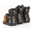 thumbnail image 4 of Hi-Line Gifts Bear Family Holding Welcome Sign Outdoor Garden Statue - 14.5" - Black, 4 of 6