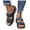 Navy, variant on Oyedens Womens Wedge Sandals Open Toe Summer Comfort Wedge Mid Heels Sandals Beach Boho Dress Shoes