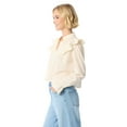 thumbnail image 2 of Jessica Simpson Women's and Women's Plus Arista Ruffle Long Sleeve Shirt, Sizes XS-5X, 2 of 6