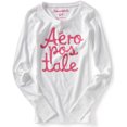 thumbnail image 1 of Camiseta gráfica con purpurina Aeropostale para mujer, blanca, mediana, 1 of 1