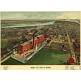 thumbnail image 2 of Beach and Claridge Co 14x11 White Modern Wood Framed Museum Art Print Titled - Birds Eye View of Boston 1902, 2 of 4
