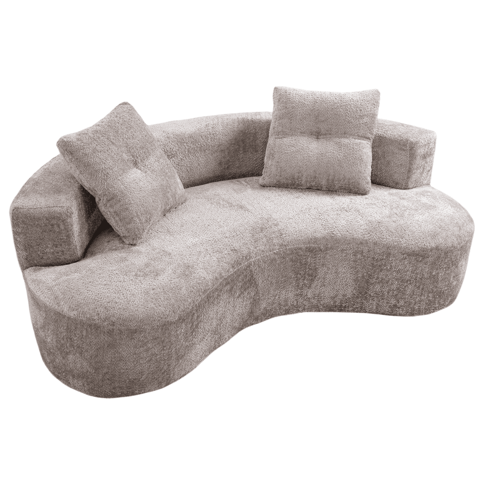 79.5 Inch 3 Seater Couch for Living Room, Boneless Cloud Sofa with 2 Pillows, Upholstered Floor Sofa in A Box Vacuum Compressed for Small Space No Assembly, Camel