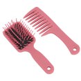 thumbnail image 4 of Juego de peine cepillo para el cabello, 2 uds., portátil, masaje del cuero cabelludo, paleta húmeda seca, cepillo de pelo de dientes anchos, conjunto de peine rosa, 4 of 8