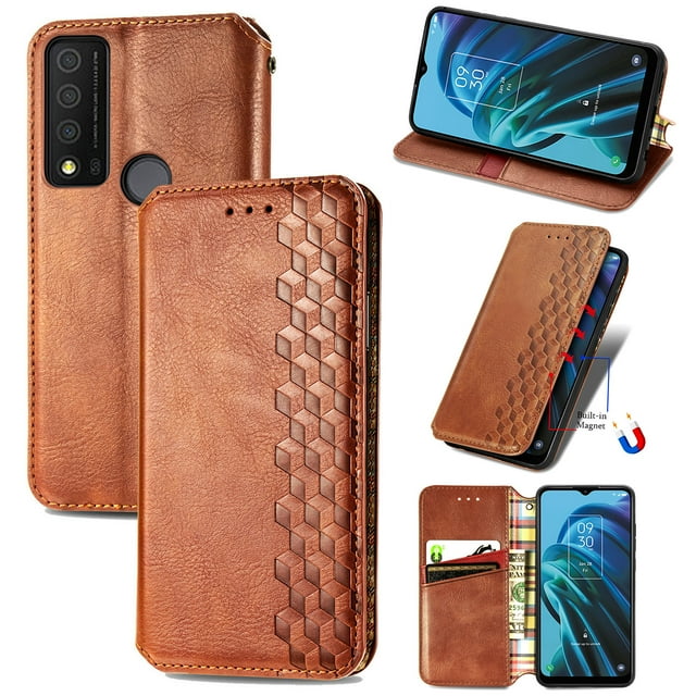 Étui pour TCL 30 XE 5G, Couverture Magnétique Protectrice, Portefeuille à Rabat