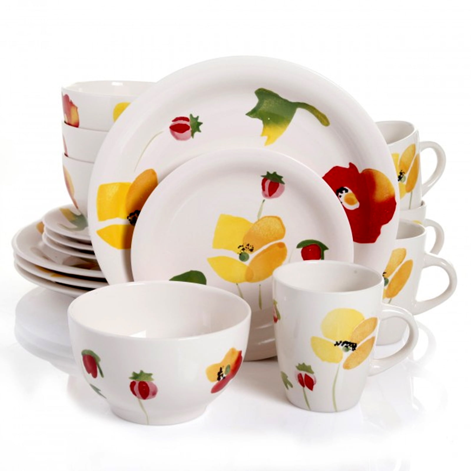  Gibson  Home Haleyville 16 Piece Dinnerware Set  Walmart  