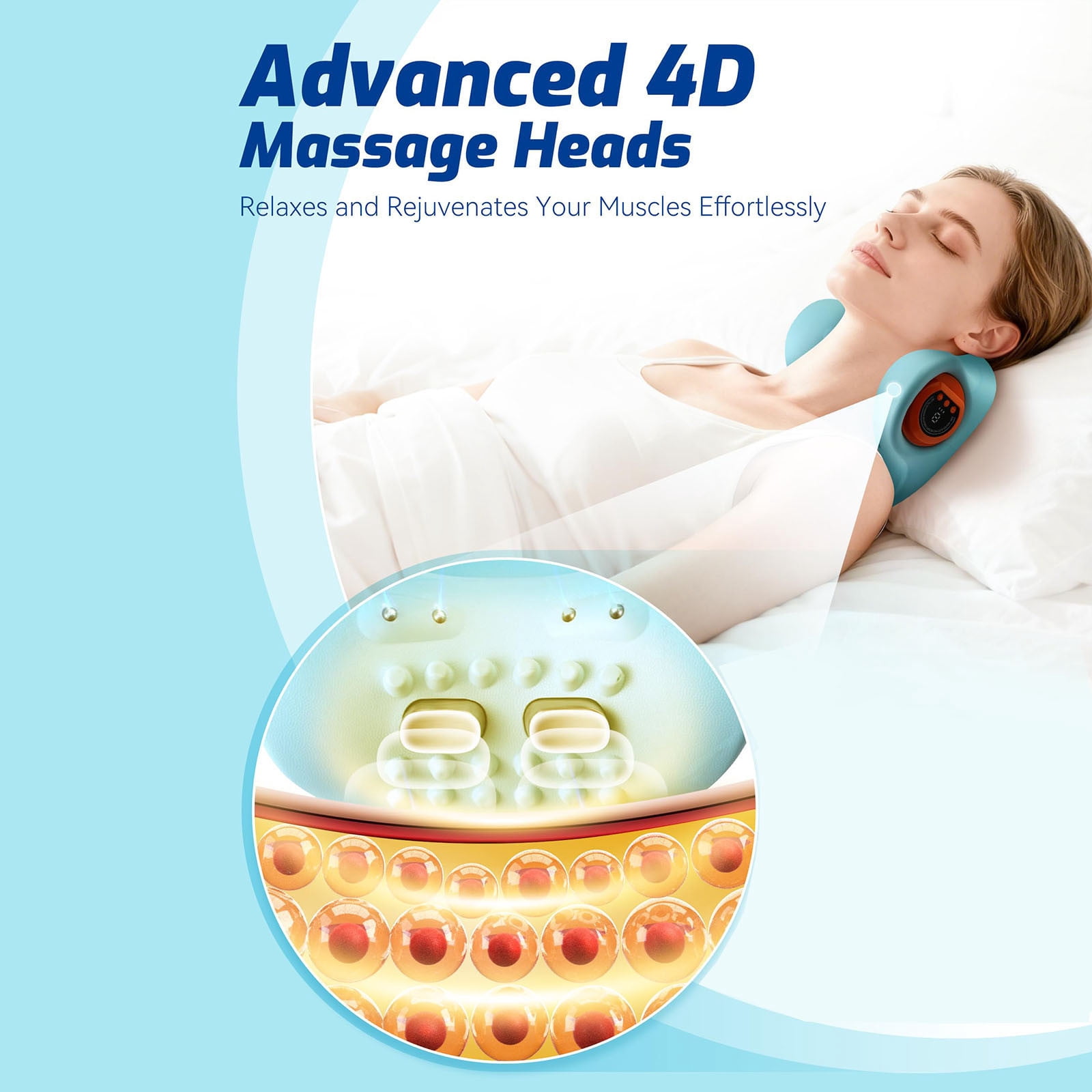 Neckline Massager 2026,Neckline 4-In-1 Massager With Heat For Pain Relief Deep Tissue,26° Angle Neck Massager With Heating And Vibration,3D Deep Tissue Massage For Shoulder And Back