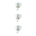 thumbnail image 2 of Guardoinrt Animal Head Coat Hook Resin Elephant Head For Unique Decorative Touch Good White gold (elephant 3Set, 2 of 6