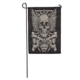 thumbnail image 1 of SIDONKU Evil Heavy Metal Inspired Skull on Black Tattoo Demon Death Wings Garden Flag Decorative Flag House Banner 28x40 inch, 1 of 2