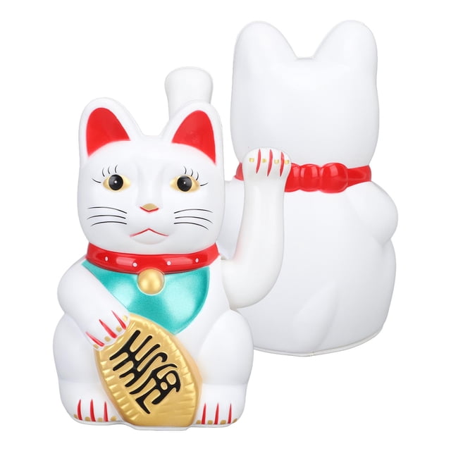 Chat de Fortune à Piles, Bras Flottant pour Décoration de Voiture, 7 Pouces