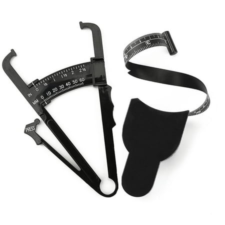 

Body Fat Caliper Set Personal Measuring Tape for Body Fat Tester Calipers with Tape Measure and Fat Charts Fitness Measure Waist Arms and Thigns Fat Measuring