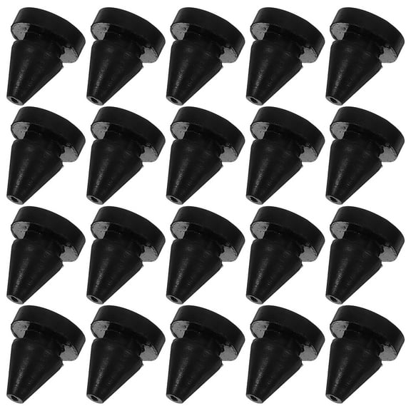 20 Pcs Silicone Door Stopper Cabinet Bumpers Fastener Clamps Black