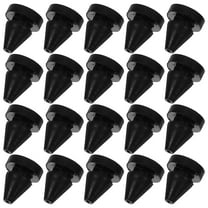 20 Pcs Silicone Door Stopper Cabinet Bumpers Fastener Clamps Black