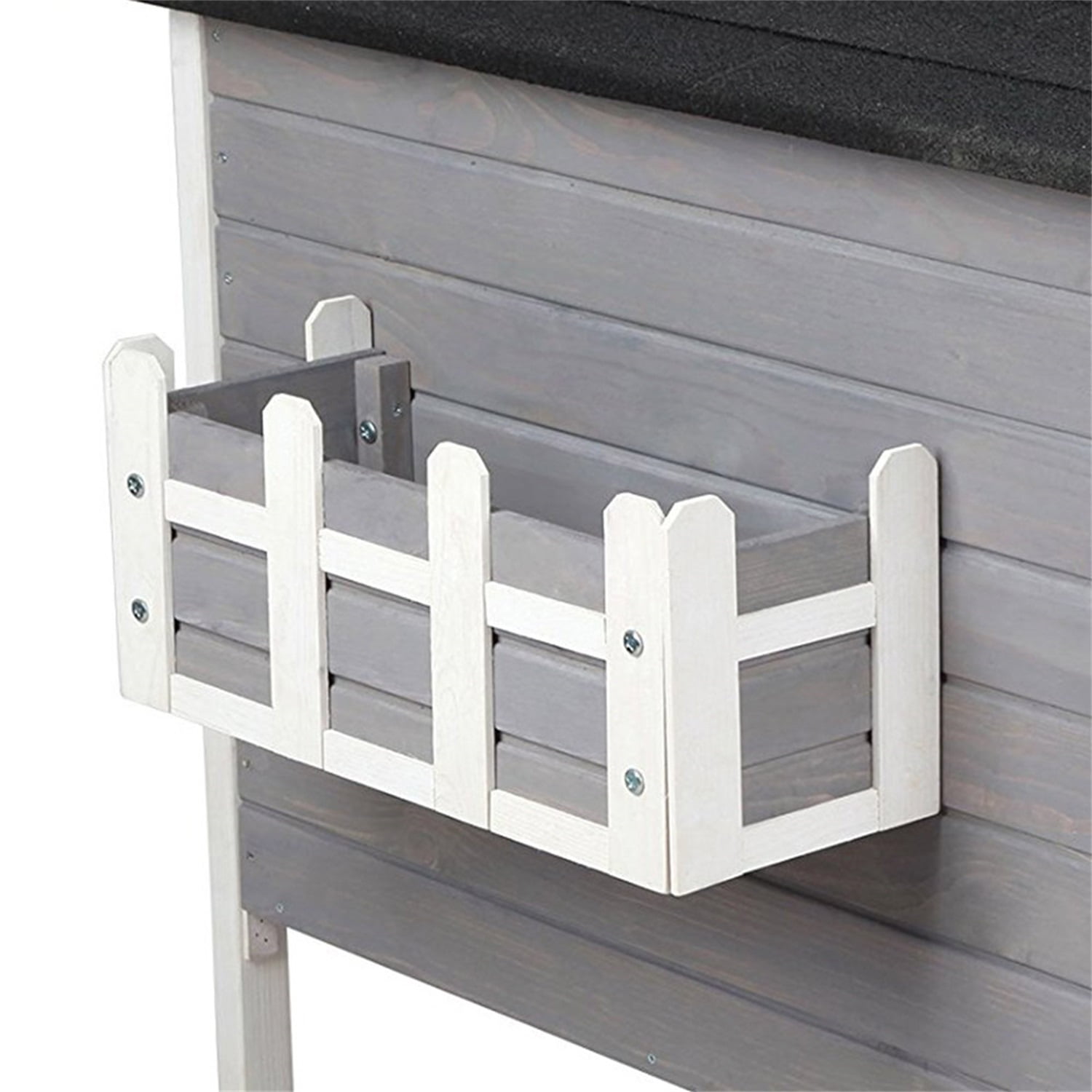 Pefilos 45" Outdoor Cat Shelter, Feral Cat House with Escape Door Rainproof Outside Kitty House Cat Condo for 3 Adult, Gray Pefilos 45" Outdoor Cat Shelter, Feral Cat House with Escape Door Rainproof Outside Kitty House Cat Condo for 3 Adult, Gray