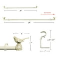 thumbnail image 5 of MERIVILLE 1" Single Curtain Rod Set, Adjustable 28-48 Inches, Bird Finials, Country White, 5 of 5