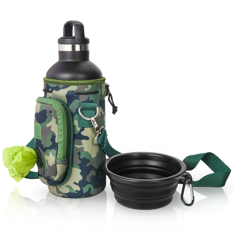 Water bottle top carrier for dogs