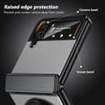 thumbnail image 5 of Magnetic for Samsung Galaxy Z Flip 4 Case with Ring Holder, [Hinge Protection] Built in Screen Protector & Camera Protection Slim Thin Hard PC Kickstand Shockproof Protective Case, Silver, 5 of 14