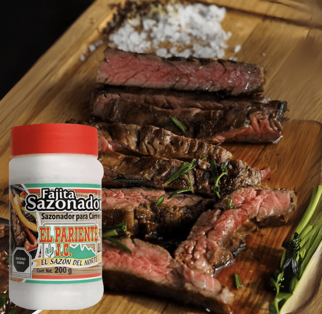El Pariente Fajita Seasoning for Beef – 7oz (200g) – Authentic Mexican Spice Blend for Grilled Meats (pack of 2)