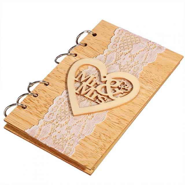 Wedding Guest Book, Memorable Signature Message Notebooks Bathroom Guest Book Photo Guest Book Sign Wooden