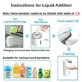 thumbnail image 3 of Automatic Soap Dispenser, 13.4oz/380ml Sensor Foaming Soap Dispenser Touchless Rechargeable Wall Mounted Foam Hand Soap Dispenser for Bathroom Kitchen, White, 3 of 12