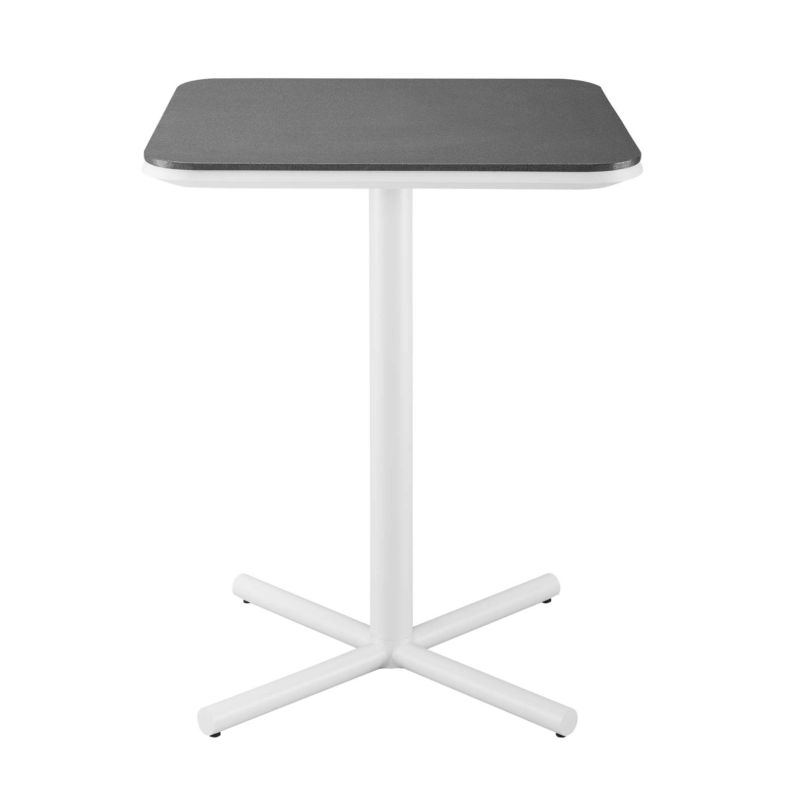 Modway Raleigh Modern Style Aluminum Outdoor Patio Bar Table in White - image 4 of 7
