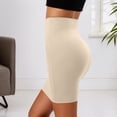 thumbnail image 4 of MIXUE Skirts For Women Summer Solid Color Elastic High Waist Seamless Bodyshaper Mini Bodycon Skirt Sportswear,Brown,L, 4 of 6