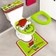 thumbnail image 1 of Decoraciones navideñas - Juegos de baño navideños - Grinchs Decor Cubierta de asiento de inodoro y alfombra para el interior del hogar Juego de 4 (rojo - verde) JAMW Sencillez, 1 of 5