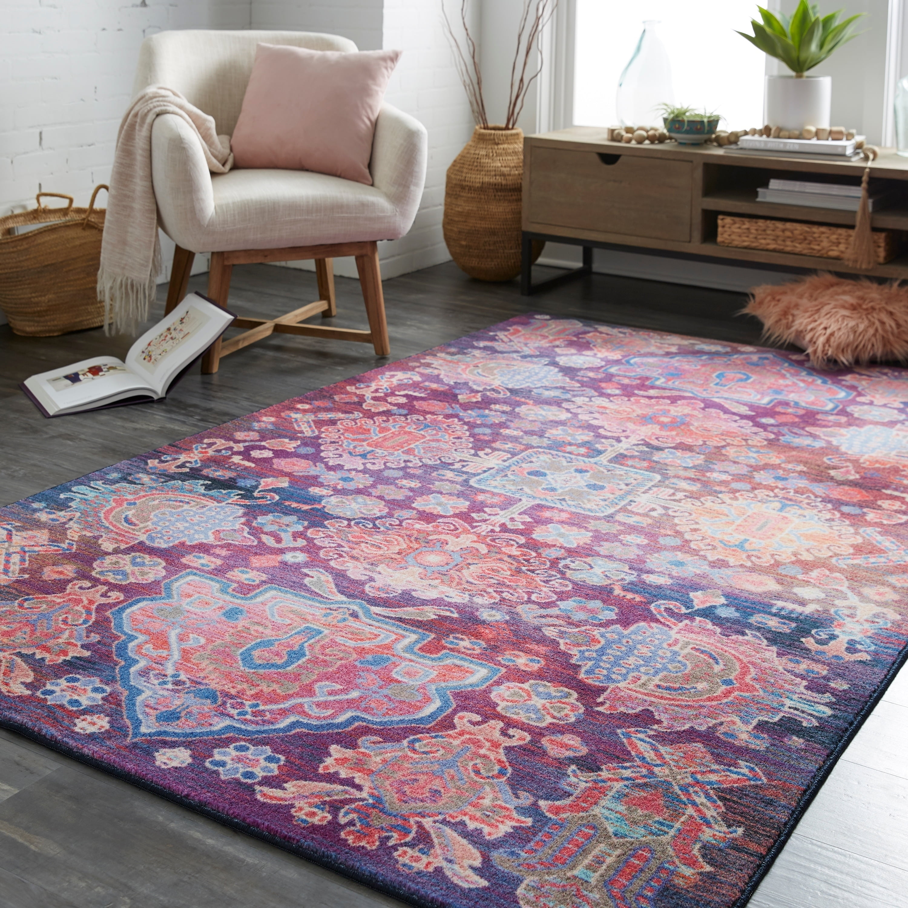 Mohawk Home Prismatic Holyoke Purple Contemporary Abstract Precision