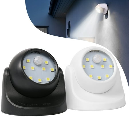 

Sensor Night Light HQZY 360°Battery Operated Indoor Outdoor Night Light Garden Motion Sensor Security Led Light Lamp White