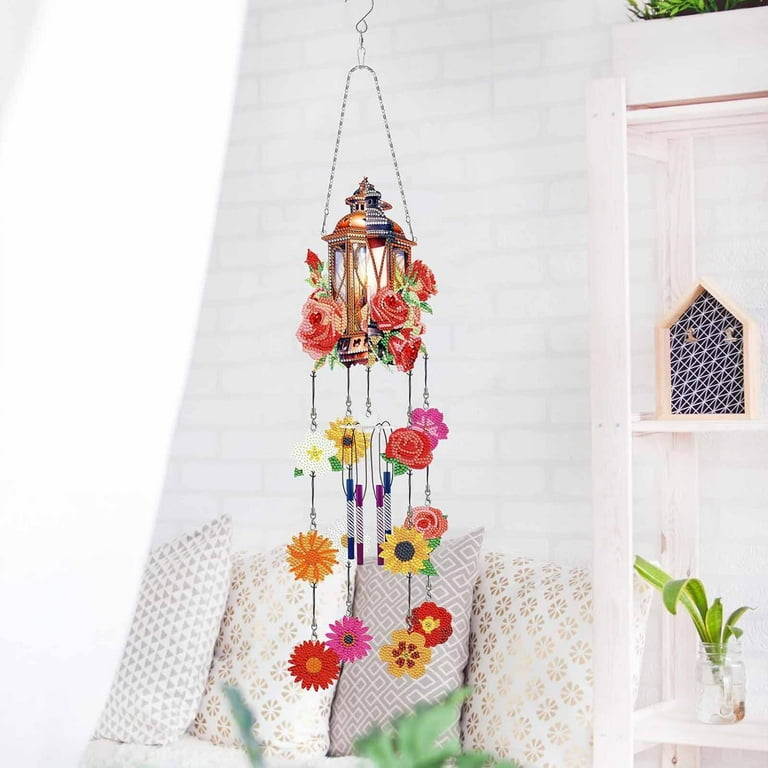XEOVHV Diamond Painting Wind Chimes,Suncatcher Art Wind