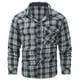 thumbnail image 2 of Blusa y camisa de franela a cuadros de talla grande para hombre, con cuello vuelto y manga larga, estilo occidental, con hebilla de perla de comercio exterior y europeo, abrigo para hombre, 2 of 9