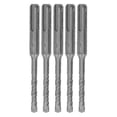 thumbnail image 1 of 5Pcs Rotary Hammer Drill Bit Cemented Carbide Tip Spiral 2 Flutes Impact Drill, 1 of 5