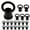 Black, variant on ELAYARD Zinc Alloy Black Eye Nuts for Hanging Lamps, Chandeliers and Fixtures, 20 Pieces Hardware