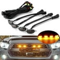 thumbnail image 6 of 12X Style Smoked Lens Amber LED Front Grille Running Lights for 2009-2018, 6 of 8