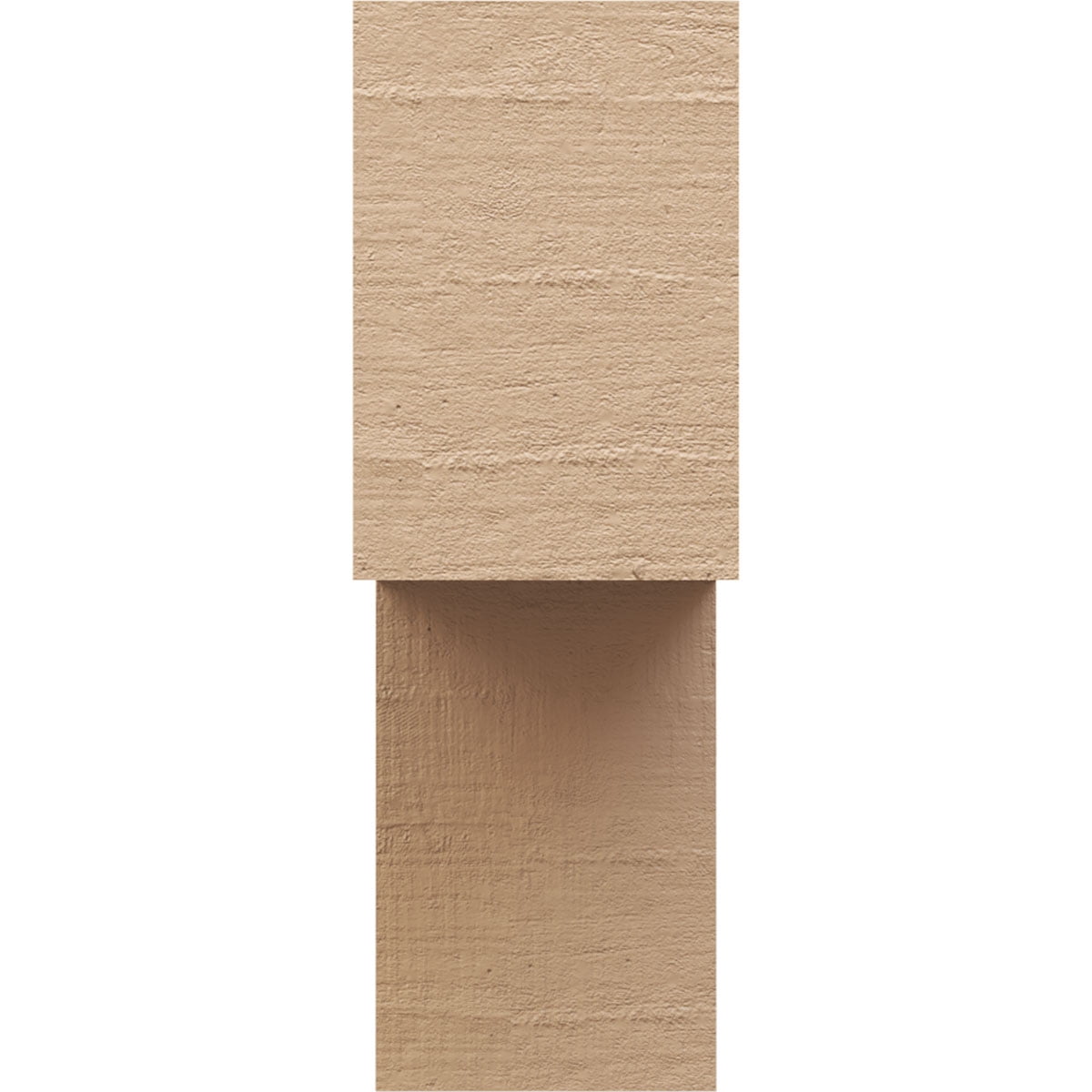 9"W x 18"D x 27"H Classic Chapel Hill Rough Cedar Woodgrain TimberThane Corbel, Primed Tan