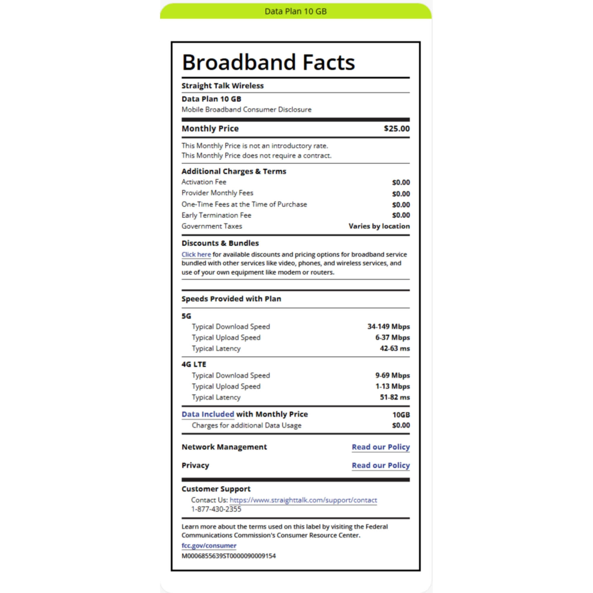 Straight Talk $25 Mobile Hotspot & BYOT Wireless Internet Connection 10GB Data 30-Day Prepaid Plan e-PIN Top Up (Email Delivery)