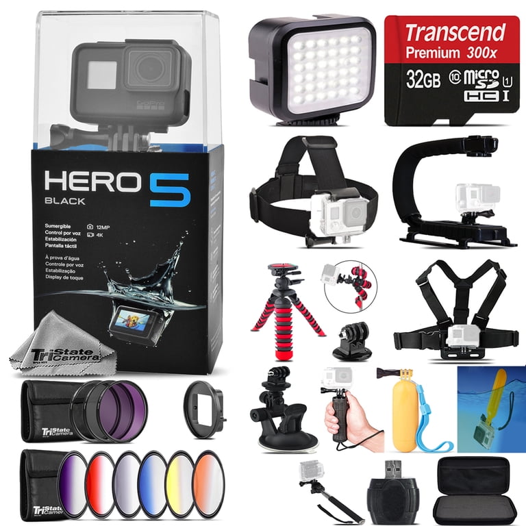 GoPro Hero5 Black 4K Ultra HD Camera + 9PC Filter Kit Set & More 