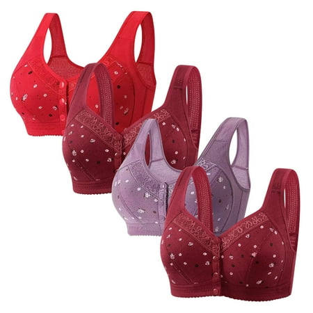 Popular Picks Comfortable Lace Bra  Breathable Underwire-Free  Soft Seamless  No Rims  For Everyday  Supportive Bra  Women s Bralette  Plus Size Tracksuit|Nylon Spandex Red Sopatenor