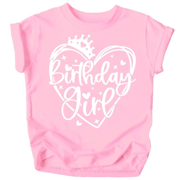 Birthday Girl Princess Crown Shirt for Girls Party Outfit Pink Shirt 5-6