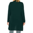 thumbnail image 3 of Women's Casual Plus Size Long Sleeve Loose Fit Solid Open Cardigan with Side Pockets, 3 of 6