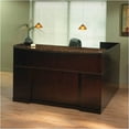 thumbnail image 2 of Mayline Sorrento Left L-Shaped Marble Counter Reception Desk in Espresso, 2 of 2