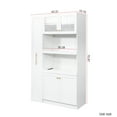 thumbnail image 3 of Aukfa Kitchen Pantry Cabinet with Expandable Pull-Out Organizers,Multi-Tier Storage Cabinet for Kitchen/Dining Room/Office,White, 3 of 8