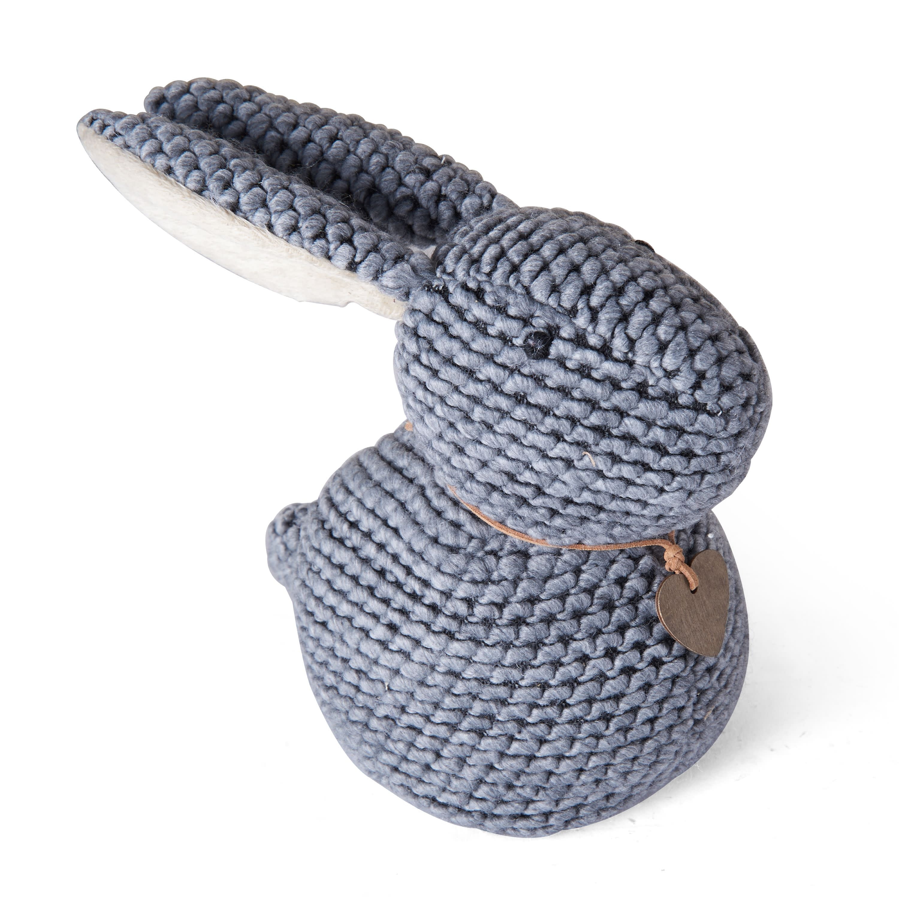 Elements 9inch Polyester Gray Rabbit Door Stopper